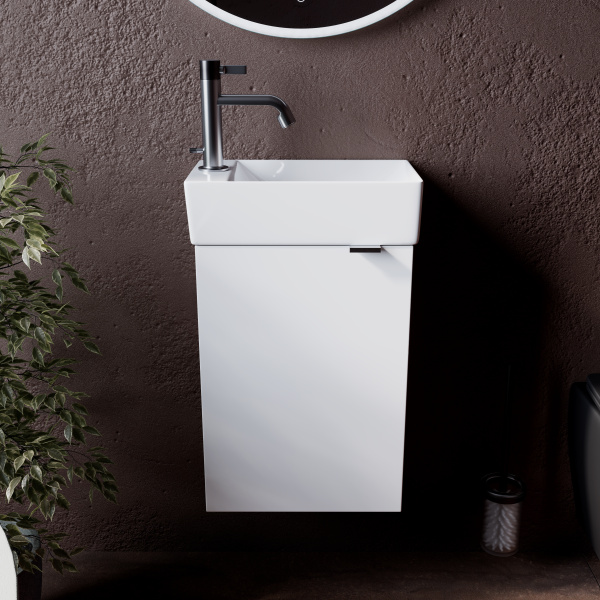 Тумба под раковину Sancos  Mini MN35WL белый глянец